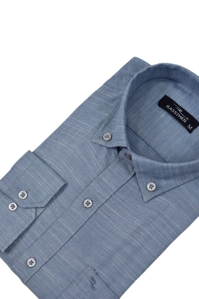 Erkek Klasik Tek Cepli Uzun Kol Gömlek BGL-ST04543 - Resim 11