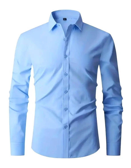 Erkek Klasik Tek Cepli Uzun Kol Gömlek BGL-ST04544 - Resim 2