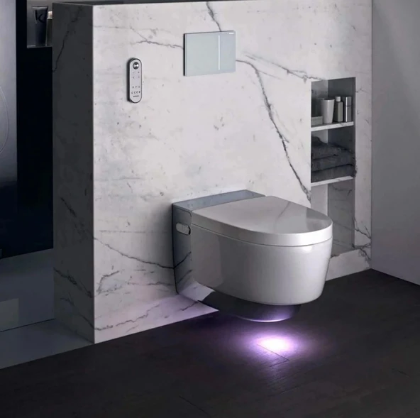 Geberit AquaClean Mera Comfort Akıllı Asma Klozet Krom/Beyaz 146.214.21.1