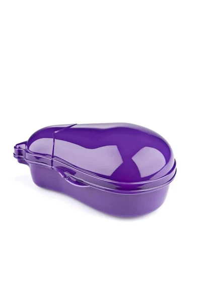 SPRENDA 3 Adet Plastik Patlıcan Şekil Meyve Sebze Saklama Taşıma Kabı 650 Ml - 3