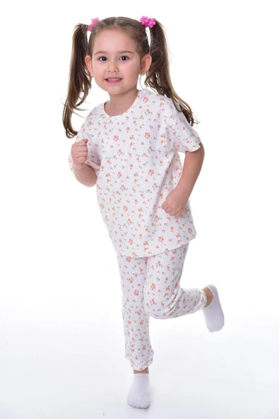 Daisy Duck Desenli Kısa Kollu Çocuk Pijama Takımı (Papatya Ördeği) - 4