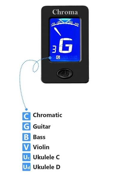 Akort Cihazı Akort Aleti Tuner Saz Gitar Keman Ukulele Akort Aleti - 3