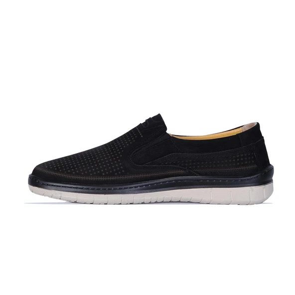 Ayakcenter 325 Mertto Siyah Nubuk Erkek Loafer Ayakkabı - 2