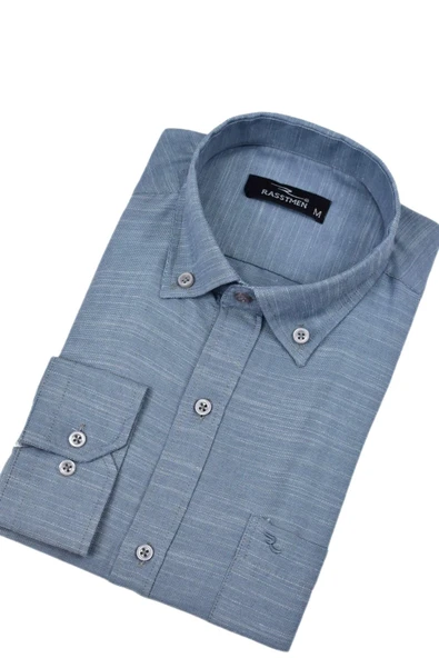 Erkek Klasik Tek Cepli Uzun Kol Gömlek BGL-ST04543 ürün görseli