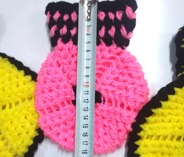 El işi örme üçlü takım Banyo Lifi - 3