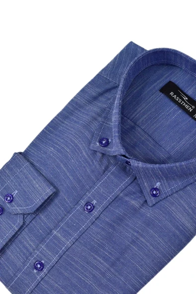 Erkek Klasik Tek Cepli Uzun Kol Gömlek BGL-ST04543 - Resim 12