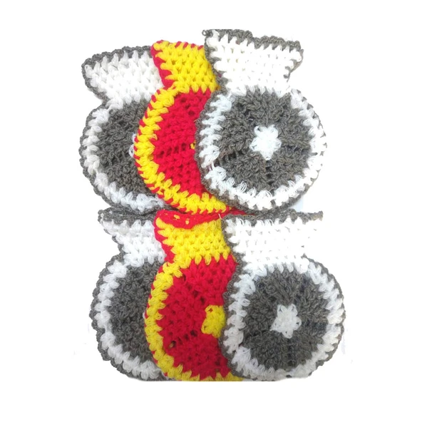 El işi örme 6lı Banyo Lifi iki renkli