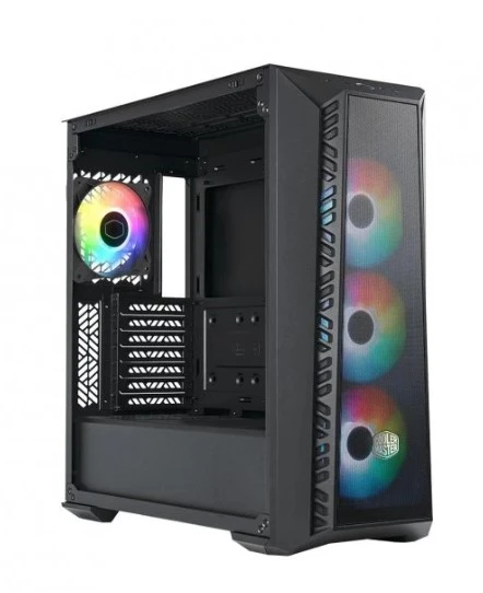 CM MasterBox 520 Siyah Tempered Glass ARGB 4x120mm Fanlı, Mesh Ön Panel Pencereli MidTower Kasa - Resim 2