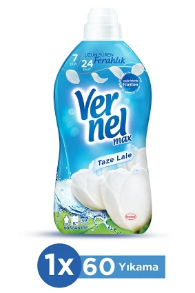 Vernel Max Taze Lale Konsantre Çamaşır Yumuşatıcısı 1440 ml - 2