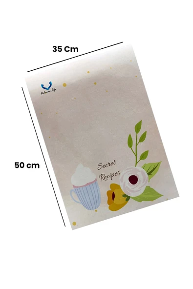Valerine Life Gizli Tarifler Mutfak Kurulama Fırın Beyaz El Havlusu %100 Pamuklu 35x50cm 2 Adet - 2