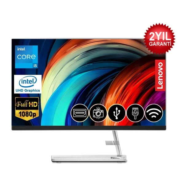 Lenovo Ideacentre 3 Intel Core i5 12450H 16GB 512GB SSD Freedos 23.8" FHD All In One Bilgisayar F0GH01GBTR