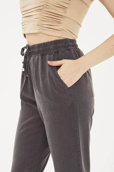 FASHION FRIENDS KADIN BELİ BAĞLAMALI PANTOLON 25Y0477K1 - 3
