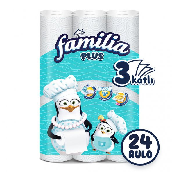 Familia Plus Kağıt Havlu 24 Rulo (12 Rulo X 2 Paket)