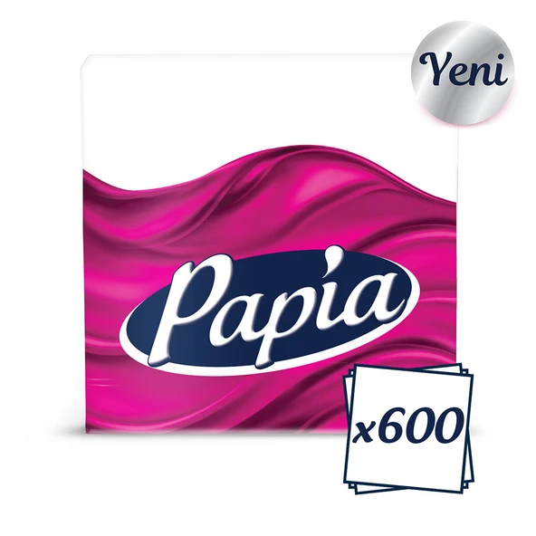 Papia Beyaz 100'lü Peçete (6 Paket x 100 Yaprak) ürün görseli 1