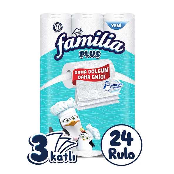 Familia Plus Kağıt Havlu 24 Rulo (12 Rulo X 2 Paket) ürün görseli