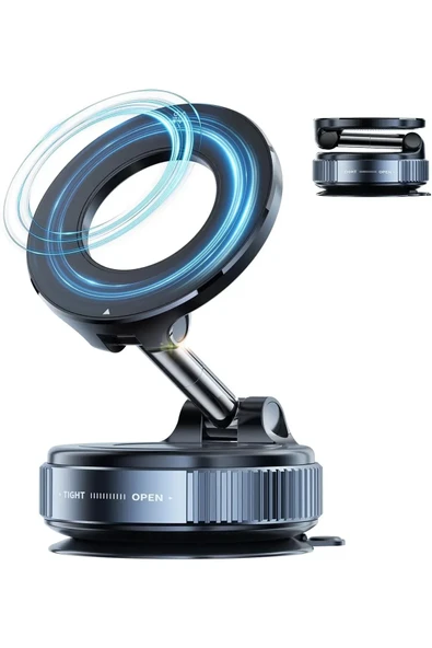 Mmctech 360° Dönebilen Vakumlu Magnetik Telefon Tutucu Ayna cam araba