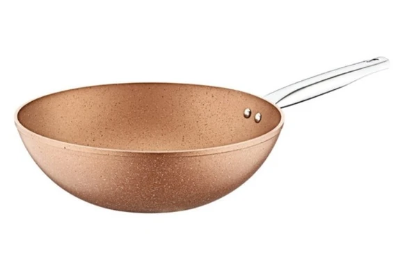 Evimsaray Goldstone 28cm Granit Wok Tava