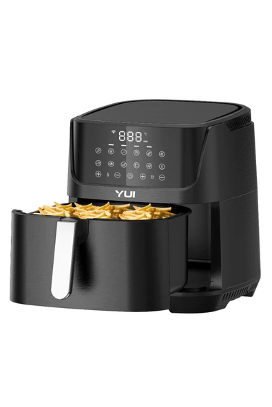 Yui M25 Maxifry Pro 5.5 Lt. Smart Dokunmatik Airfryer Sıcak Hava Fritöz Siyah(YUI TÜRKİYE GARANTİLİ) - 4