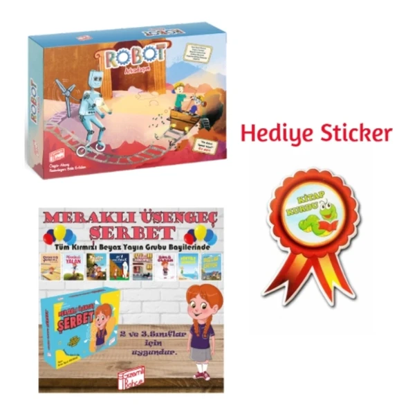 GİZEMLİ BAHÇE 2.SINIF ROBOT ARKADAŞIM 10'LU HİKAYE - MERAKLI ÜŞENGEÇ ŞERBET 10'LU HİKAYE SETİ ürün görseli