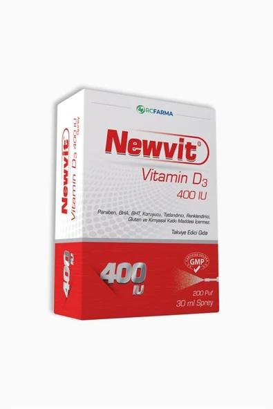 Newvit Vitamin D3 400 IU 30 ml Sprey ürün görseli 1