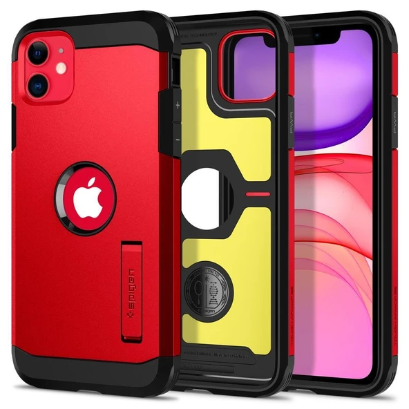 iPhone 11 Kılıf, Spigen Tough Armor XP Kırmızı
