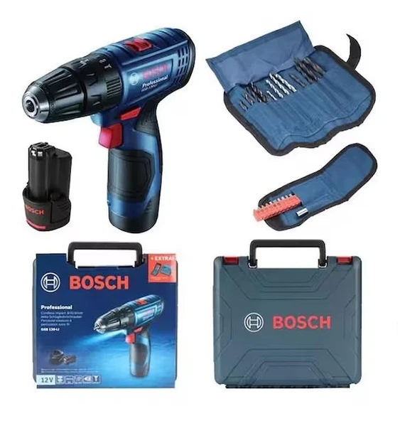 Bosch GSB 120-LI + 23 Parça Vidalama Seti
