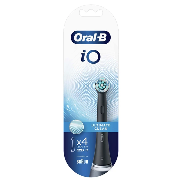 Oral-B iO Ultimate Clean 4 Adet Siyah Şarjlı Diş Fırçası Yedek Başlığı