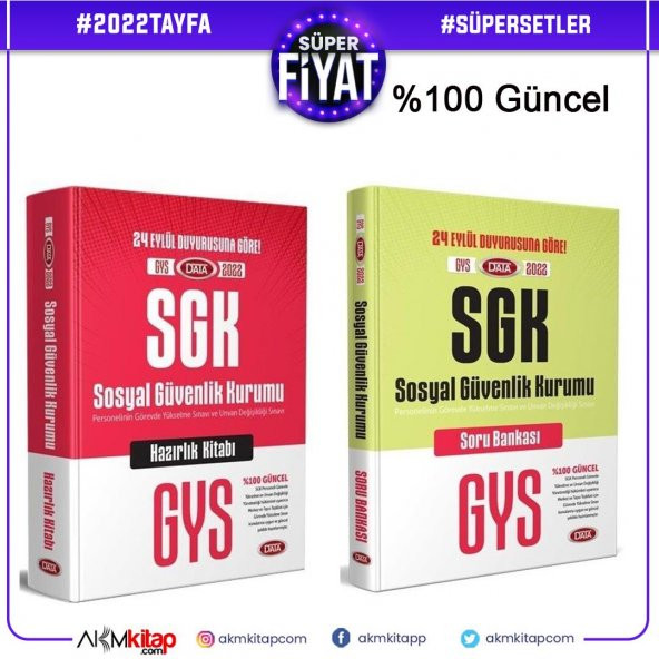 Data Yayınları 2022 GYS SGK Konu Anlatımı ve Soru Bankası Seti 2 Kitap