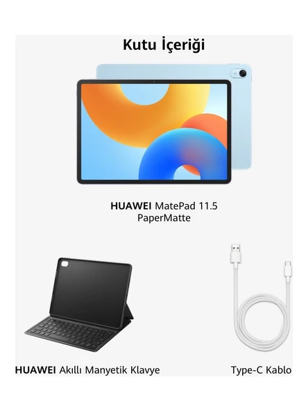 Matepad 11.5 Papermatte Edition 8gb 256GB Mavi Tablet+Klavye+Kalem (HUAWEİ TÜRKİYE GARANTİLİ) - 6