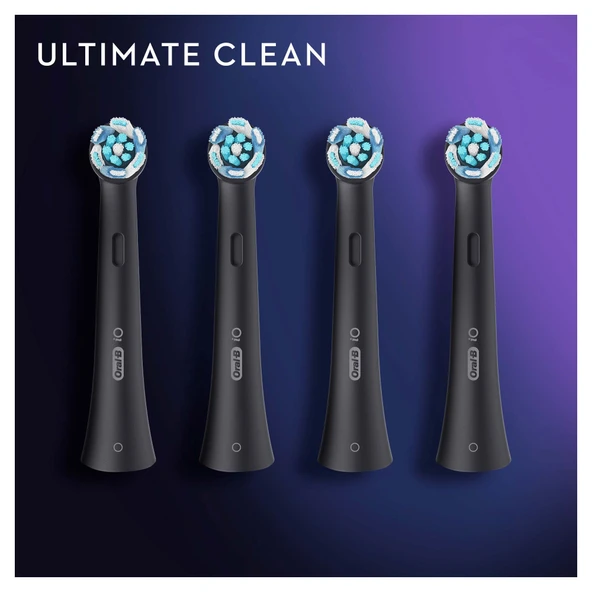 Oral-B iO Ultimate Clean 4 Adet Siyah Şarjlı Diş Fırçası Yedek Başlığı - 2
