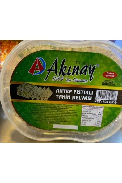 Akınay Kuruyemiş Akınay Kuruyemiş Antep Fıstıklı Tahin Helvası 700 G
