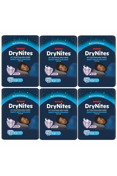 Drynites Erkek Emici Gece Külodu 8-13 Yaş 30-48 Kg 54 Ad