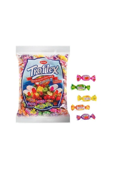ANTAT Troflex Karışık Meyveli Dolgulu Yumuşak Şeker 1 KG