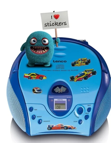 LENCO SCD-24BU kids - CD çalarlı taşınabilir stereo FM radyo - Mavi - 2