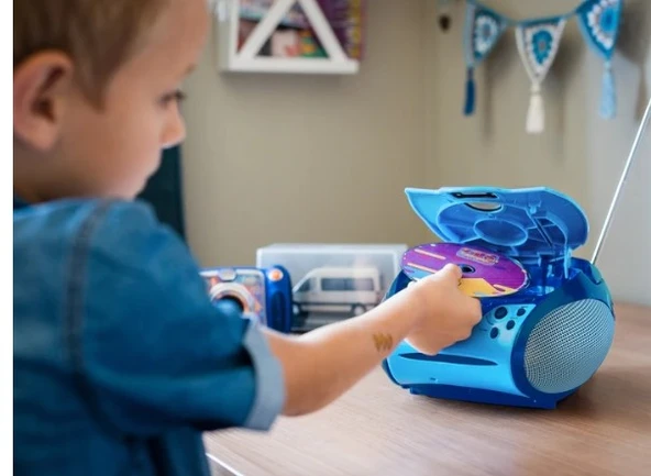 LENCO SCD-24BU kids - CD çalarlı taşınabilir stereo FM radyo - Mavi - 8