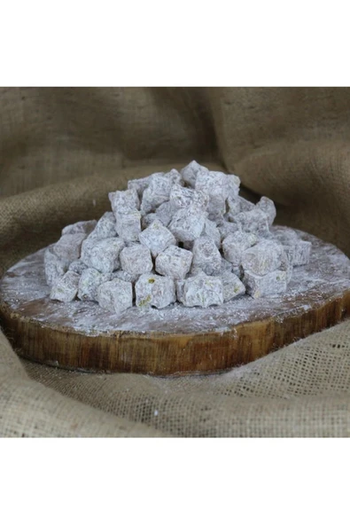 TALAS Kuruyemiş Nişastalı Antep Fıstıklı Çifte Kavrulmuş Lokum 500 G