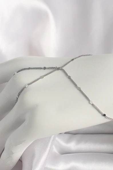 Pirinç Gümüş Renk Pul Detaylı Kadın Şahmeran - TJ-SN618