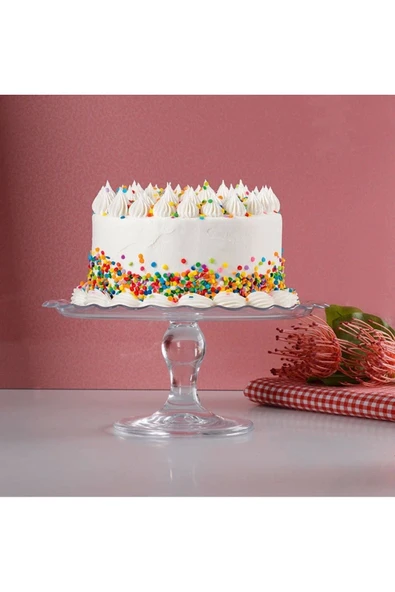 Paşabahçe Patisserie Cam Ayaklı Servis Tabağı 26x12cm Tekli - 96953 ürün görseli