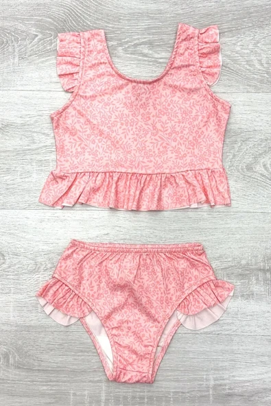 Kız Çocuk Fırfırlı Mayo Takımı 2-10 Yaş 12221 - 3