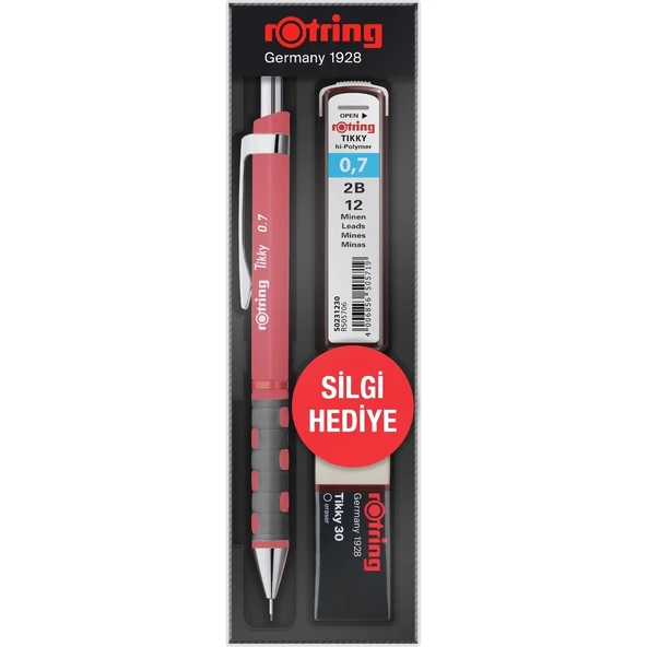 Rotring TIKKY Min Silgi 3'lü Okul Seti- 0.7 Gül kurusu