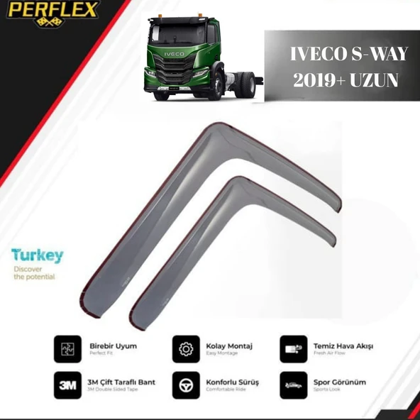 CAM RÜZGARLIĞI V2 DÜZ IVECO S-WAY 2019+ UZUN