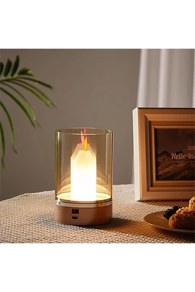 Cata CT-8432 Tokyo Mum Masa Lambası El İle  Kontrol USB Şarjlı