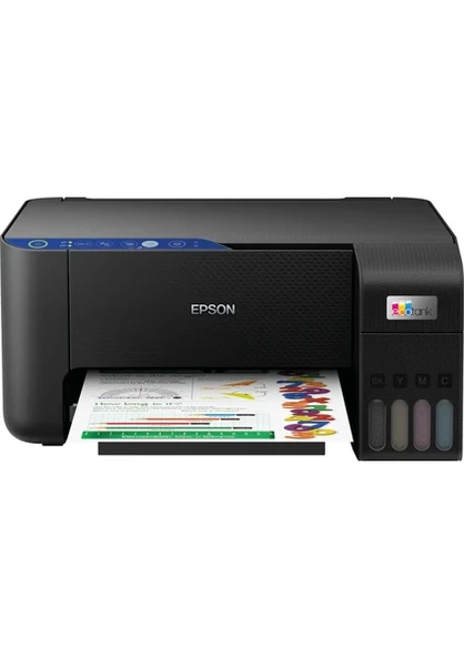 Epson EcoTank L3252 Wi-Fi + Tarayıcı + Fotokopi Renkli Çok Fonksiyonlu Tanklı Mürekkep Püskürtmeli Yazıcı