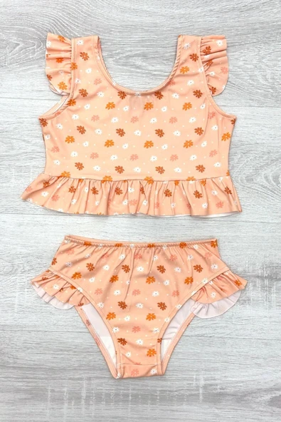 Kız Çocuk Fırfırlı Mayo Takımı 2-10 Yaş 12221 - 5