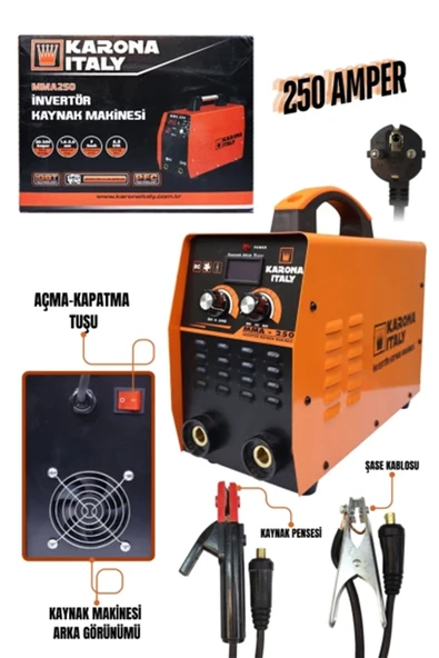 KARONA İTALY 250 AMPER KAYNAK MAKİNASI