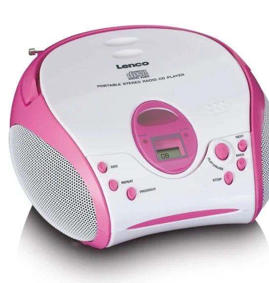 LENCO SCD-24PK kids - CD çalarlı taşınabilir stereo FM radyo - Pembe - 6