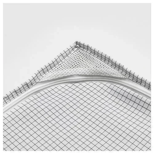 IKEA STUK 34x51x28 Cm Giysi Çarşaf Nevresim Saklama Kutusu Bohça Hurç Beyaz-grı Renk - 3