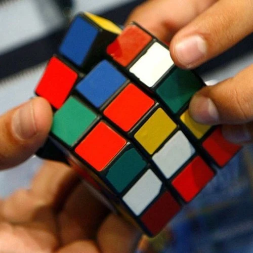 Nostaljik Zeka Küpü Sihirli Mini Rubik Anahtarlık (368368) - Resim 2