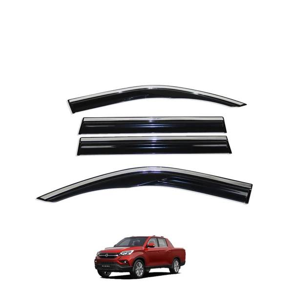 Ehiltek SsangYong Musso Cam Rüzgarlığı - Kromlu (4 Parça) | (2021+)