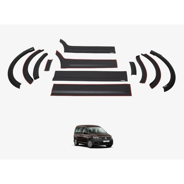 Ehiltek VW Caddy Maxi Dodik Seti - Çamurluk ve Kapı, Tek Sürgü, Uzun Şase (12 Parça) | (2003-2010) - 2